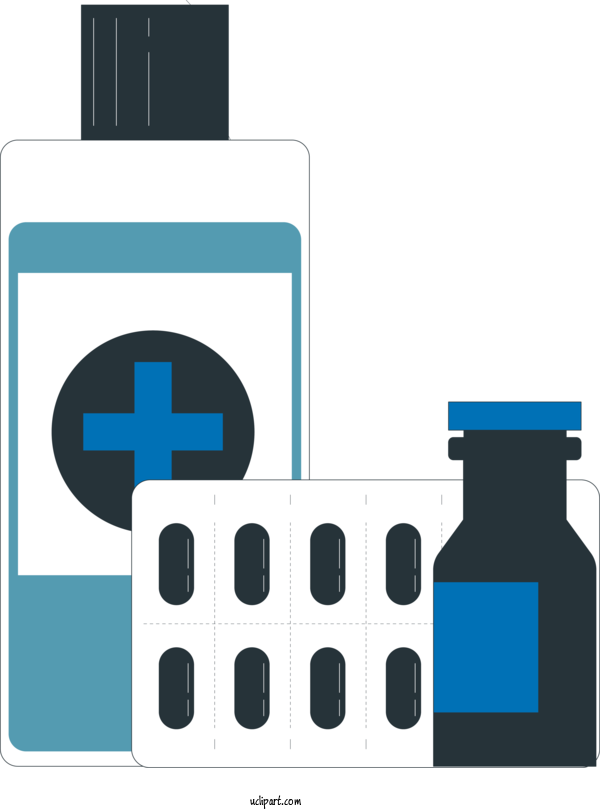 Free Medical Logo Design Cobalt Blue For Pills Clipart Transparent Background