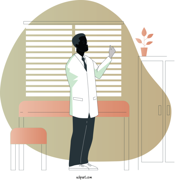 Free Occupations Cartoon Angle Line For Doctor Clipart Transparent Background