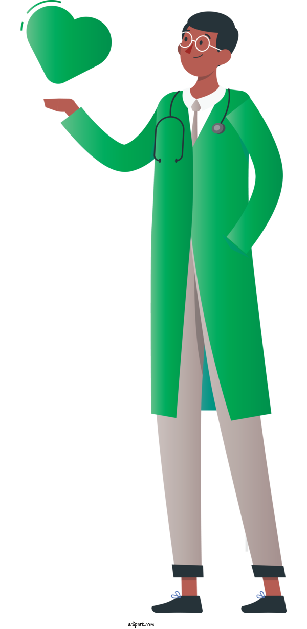Free Occupations Headgear Character Green For Doctor Clipart Transparent Background