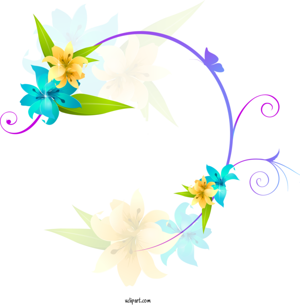 Free Flowers Design Poster Cartoon For Lily Clipart Transparent Background