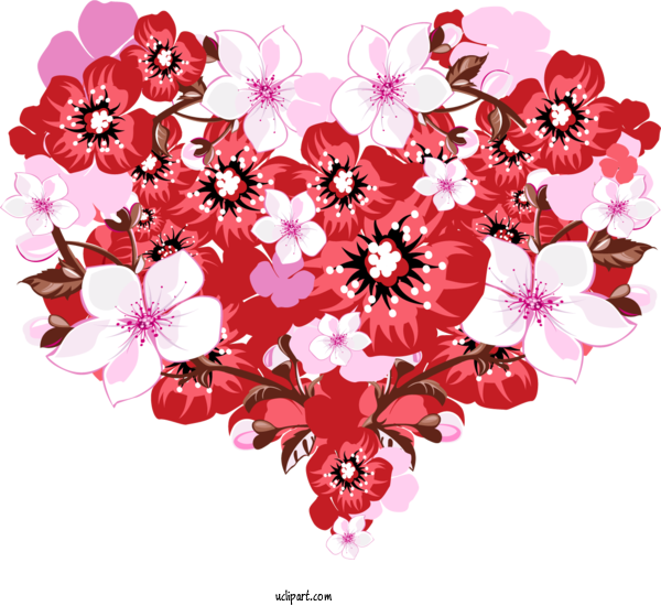 Free Flowers Heart Heart Flower For Poppy Flower Clipart Transparent Background