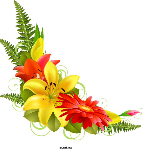 Free Flowers Floral Design Flower Design For Lily Clipart Transparent Background