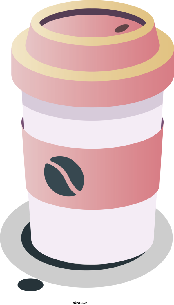 Free Drink Design Pink M Cylinder For Coffee Clipart Transparent Background