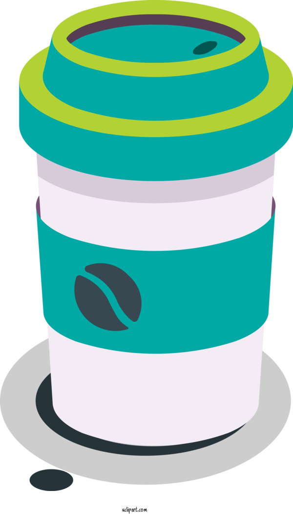 Free Drink Green Line Design For Coffee Clipart Transparent Background