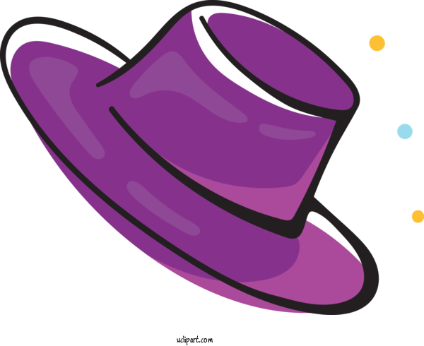 Free Clothing Hat Purple Line For Hat Clipart Transparent Background
