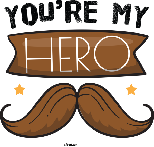 Free Holidays M. Moustache Logo Cartoon For Fathers Day Clipart Transparent Background