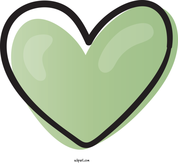 Free Icons Green Produce Line For Heart Icon Clipart Transparent Background