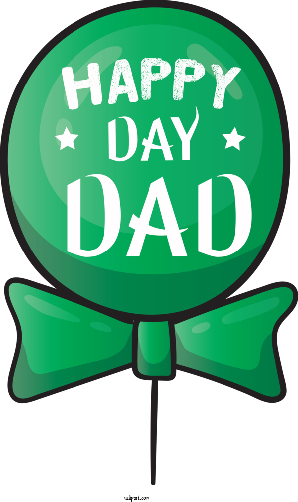 Free Holidays Logo Green Line For Fathers Day Clipart Transparent Background