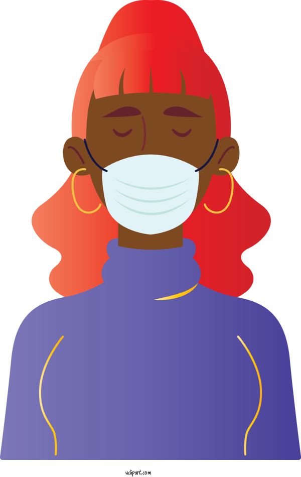 Free Medical Cartoon Drawing Facial Expression For Surgical Mask Clipart Transparent Background