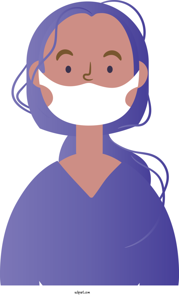 Free Medical Facial Hair Hairstyle Forehead For Surgical Mask Clipart Transparent Background