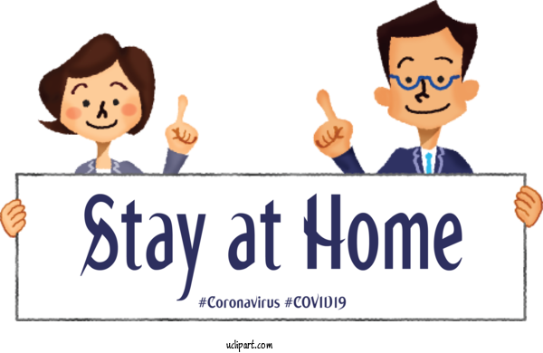 Free Medical Stay At Home Order Logo Cartoon For Coronavirus Clipart Transparent Background
