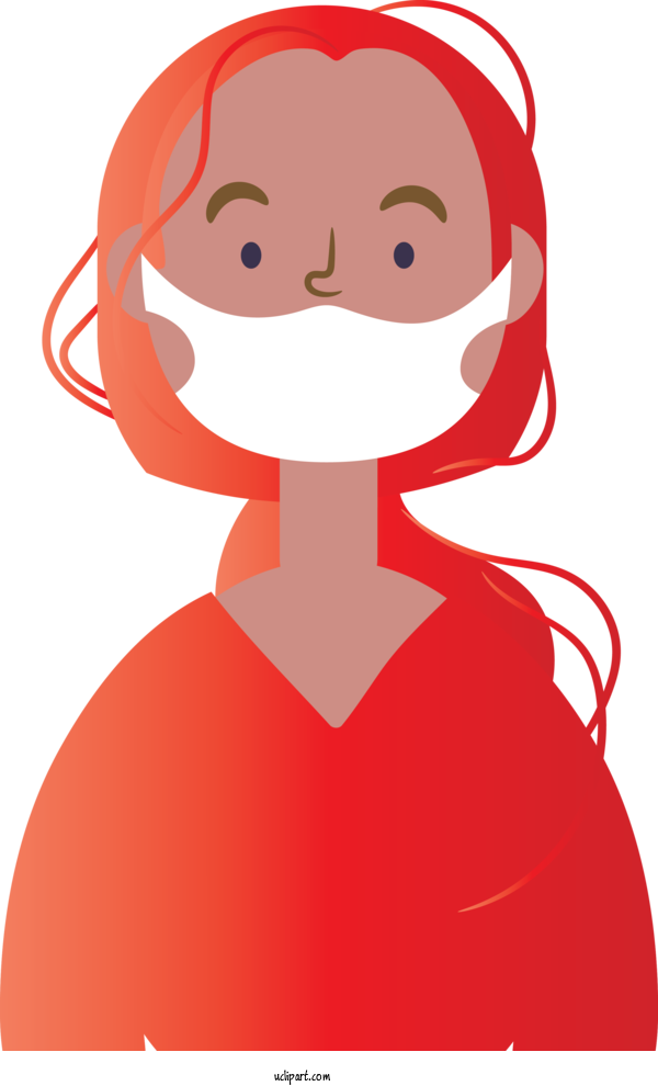 Free Medical Cartoon  Facial Hair For Surgical Mask Clipart Transparent Background