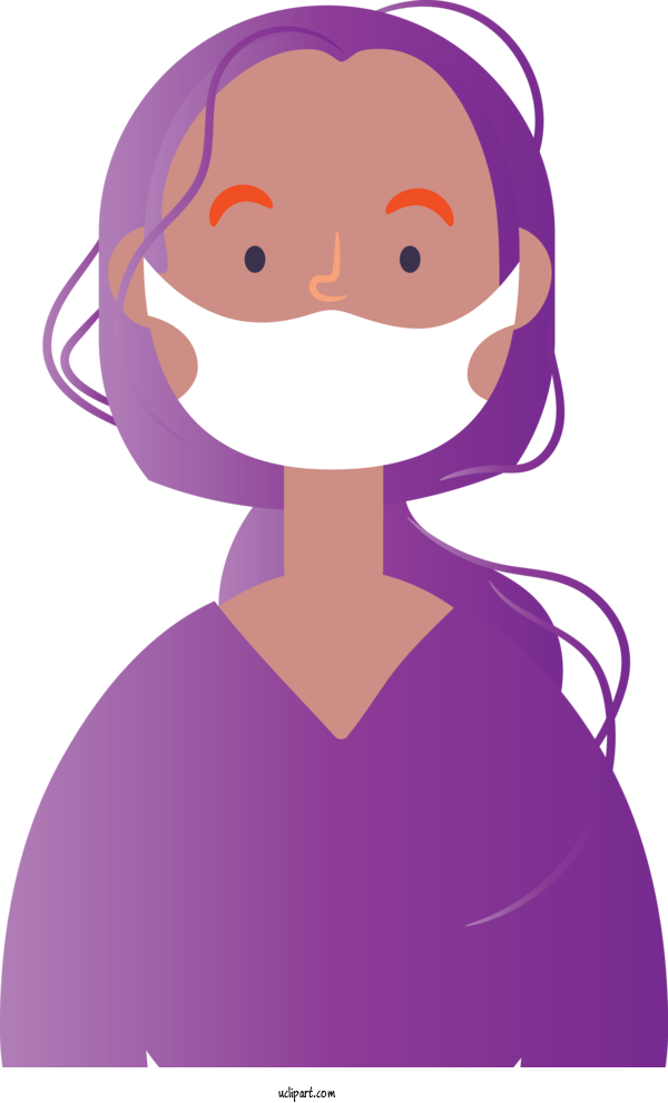 Free Medical Headgear Character Hairstyle For Surgical Mask Clipart Transparent Background