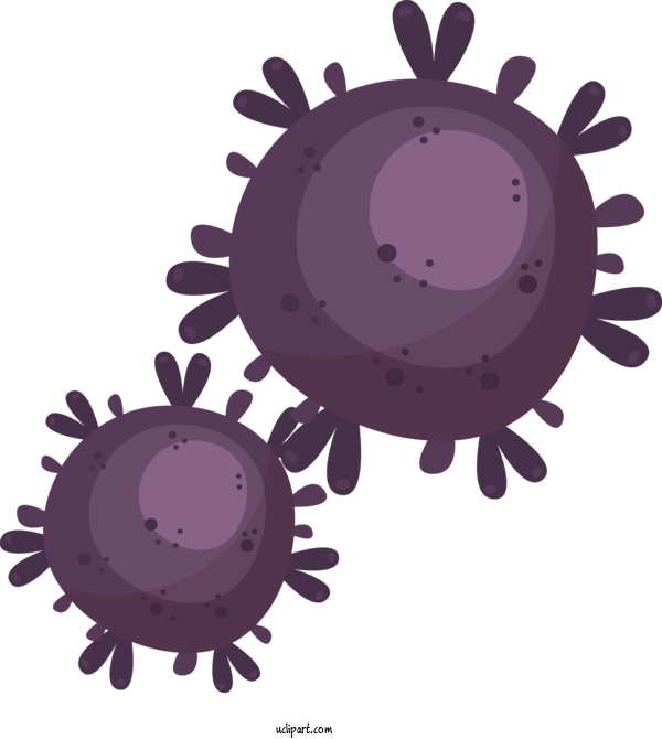 Free Medical Purple Design Font For Virus Clipart Transparent Background