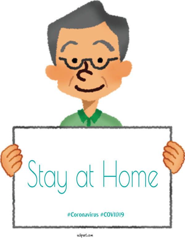 Free Medical Cartoon Logo Stay At Home Dad For Coronavirus Clipart Transparent Background