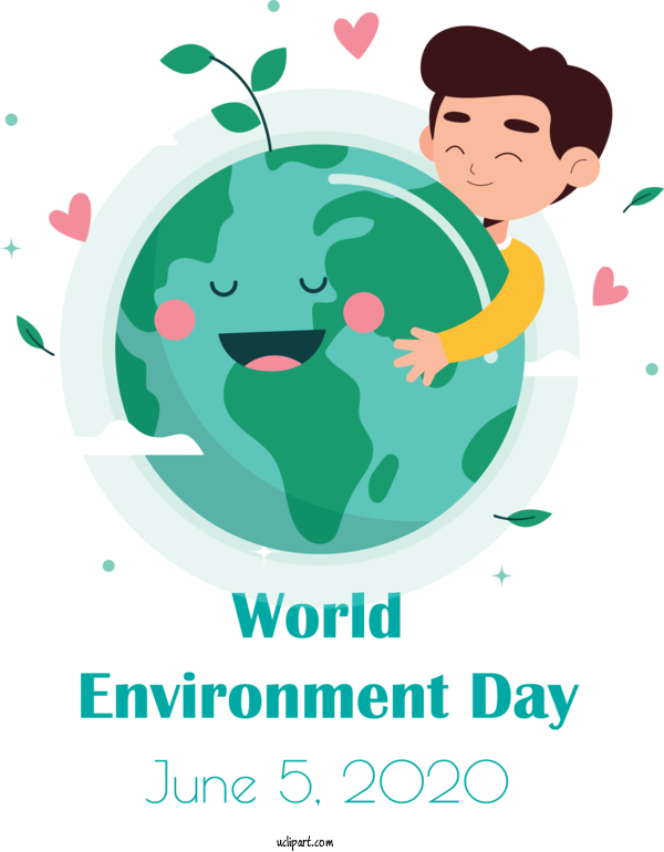Free Holidays Flat Design Poster Logo For World Environment Day Clipart Transparent Background
