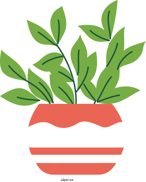 Free Nature Leaf Plant Stem Flowerpot For Leaf Clipart Transparent Background