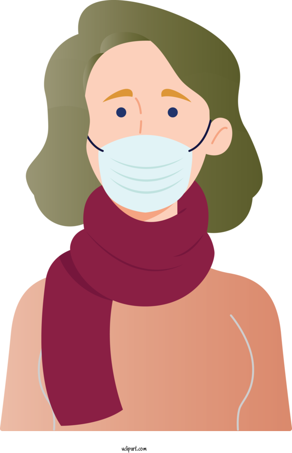 Free Medical Facial Hair Forehead Cartoon For Surgical Mask Clipart Transparent Background