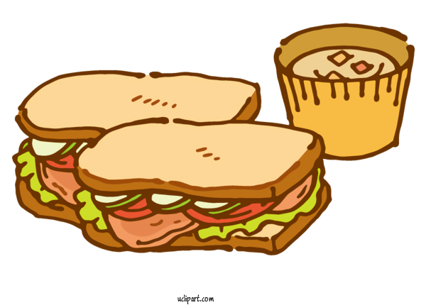 Free Food Sandwich Cheeseburger Coffee For Fast Food Clipart Transparent Background