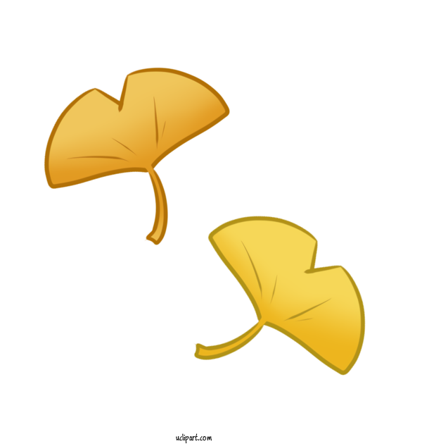 Free Nature Leaf Yellow Design For Autumn Clipart Transparent Background