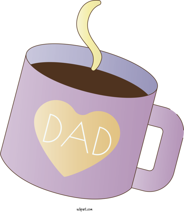 Free Holidays Coffee Cup Coffee Purple For Fathers Day Clipart Transparent Background