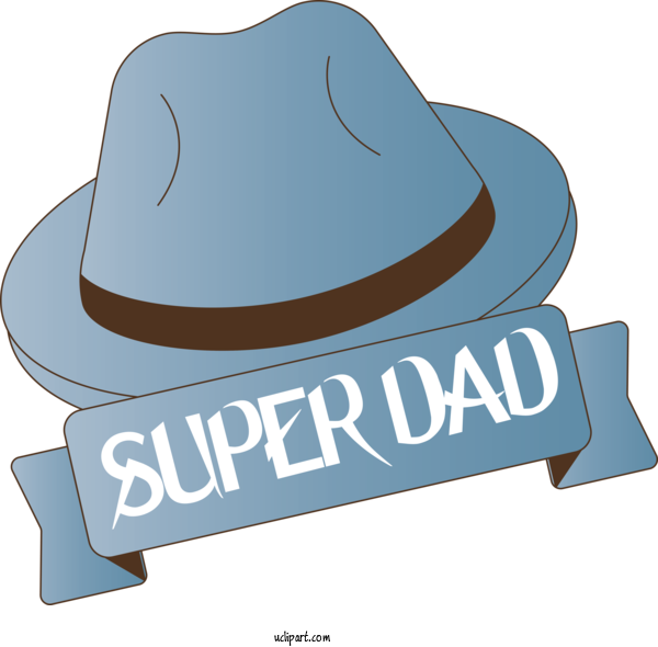Free Holidays Logo Fedora Font For Fathers Day Clipart Transparent Background