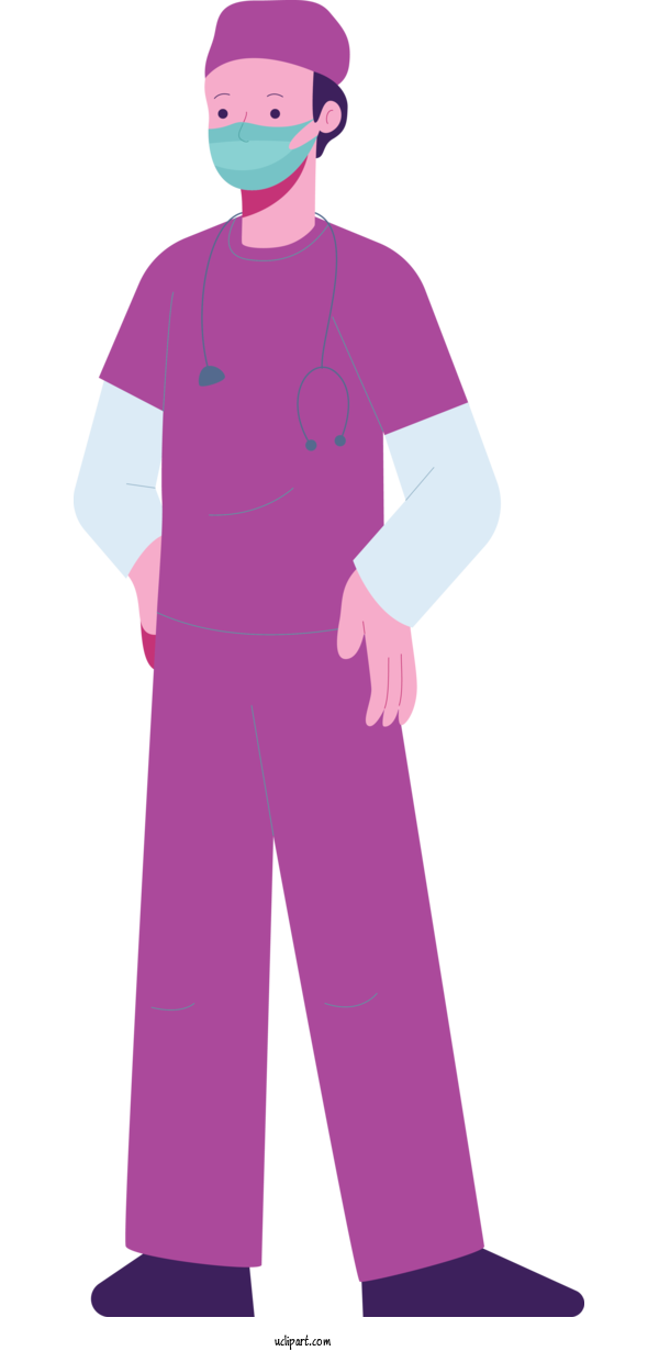 Free Occupations Headgear Outerwear Uniform For Doctor Clipart Transparent Background