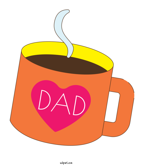 Free Holidays Coffee Cup Mug Logo For Fathers Day Clipart Transparent Background