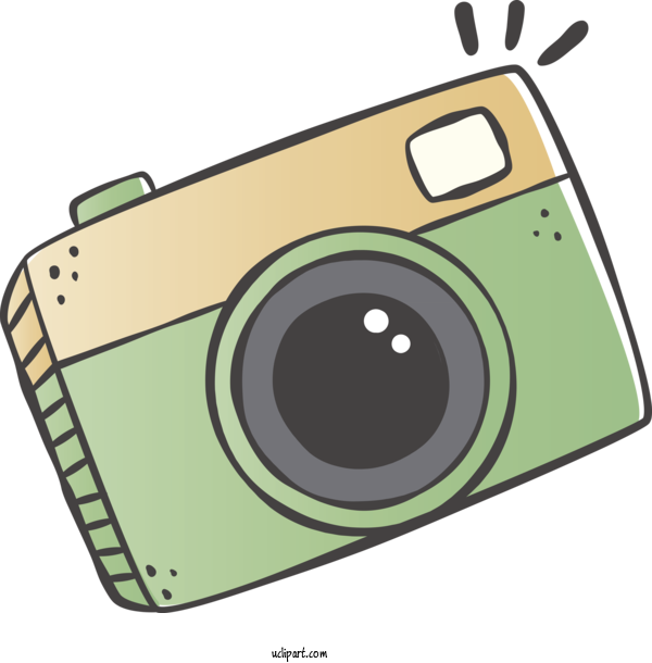 Free Icons Digital Camera Green Cartoon For Camera Icon Clipart Transparent Background