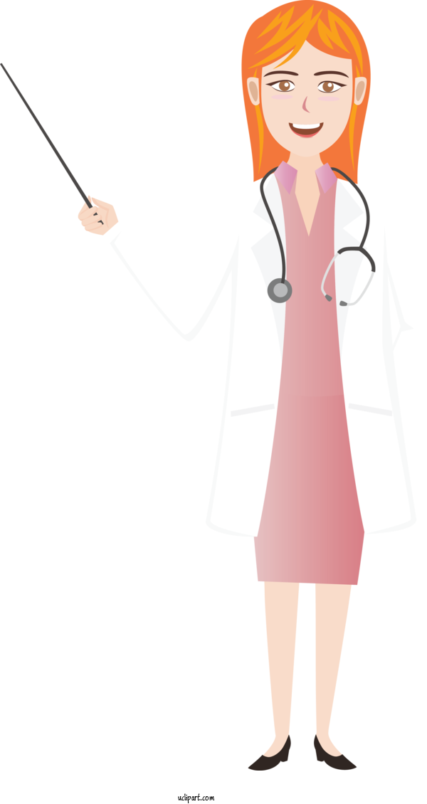 Free Occupations Cartoon Character Stethoscope For Doctor Clipart Transparent Background
