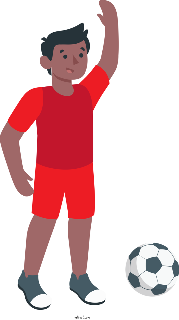 Free Sports Human Sportswear Character For Football Clipart Transparent Background