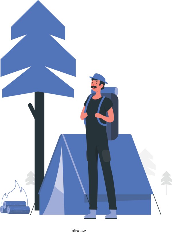 Free Activities Cartoon Flat Design Pixel For Camping Clipart Transparent Background