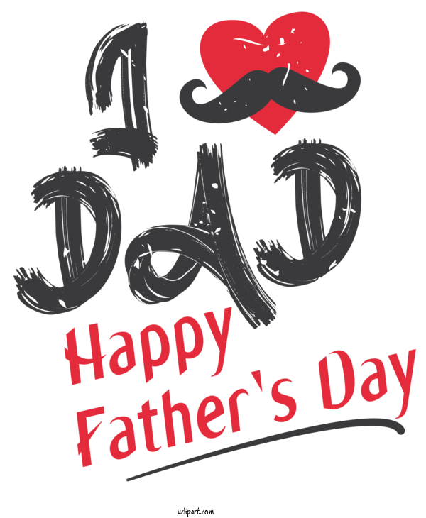 Free Holidays Logo Font Poster For Fathers Day Clipart Transparent Background