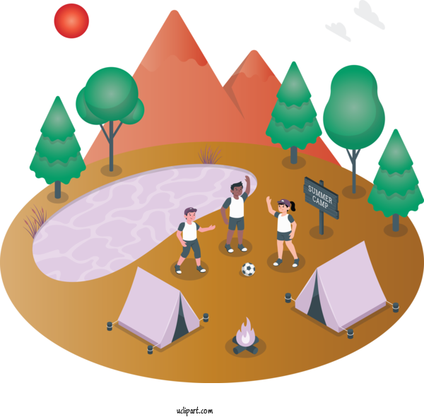 Free Activities Cartoon  Design For Camping Clipart Transparent Background