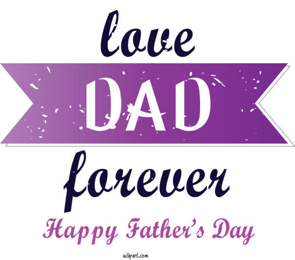 Free Holidays Logo Font Purple For Fathers Day Clipart Transparent Background
