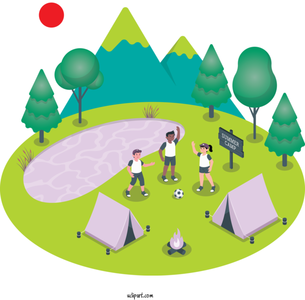 Free Activities Design  Cartoon For Camping Clipart Transparent Background
