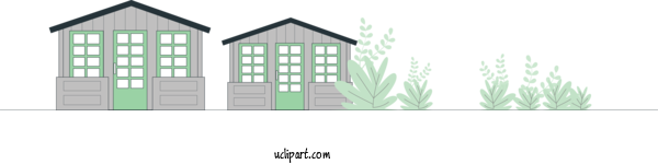 Free Buildings Shed Pattern Green For House Clipart Transparent Background