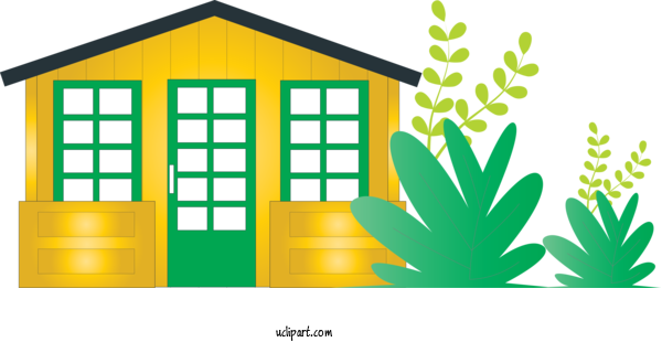 Free Buildings Yellow Shed Font For House Clipart Transparent Background