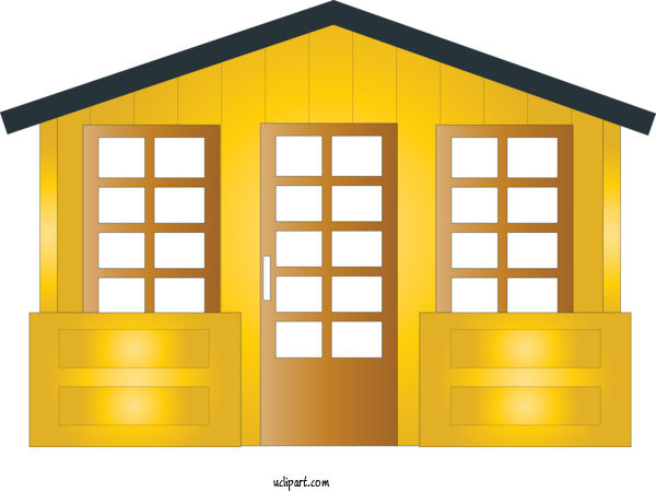 Free Buildings Yellow For House Clipart Transparent Background