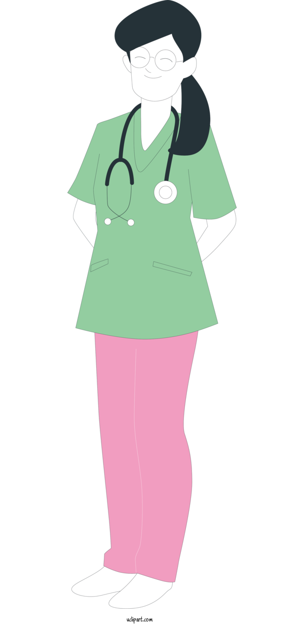 Free Occupations Headgear Design Green For Doctor Clipart Transparent Background