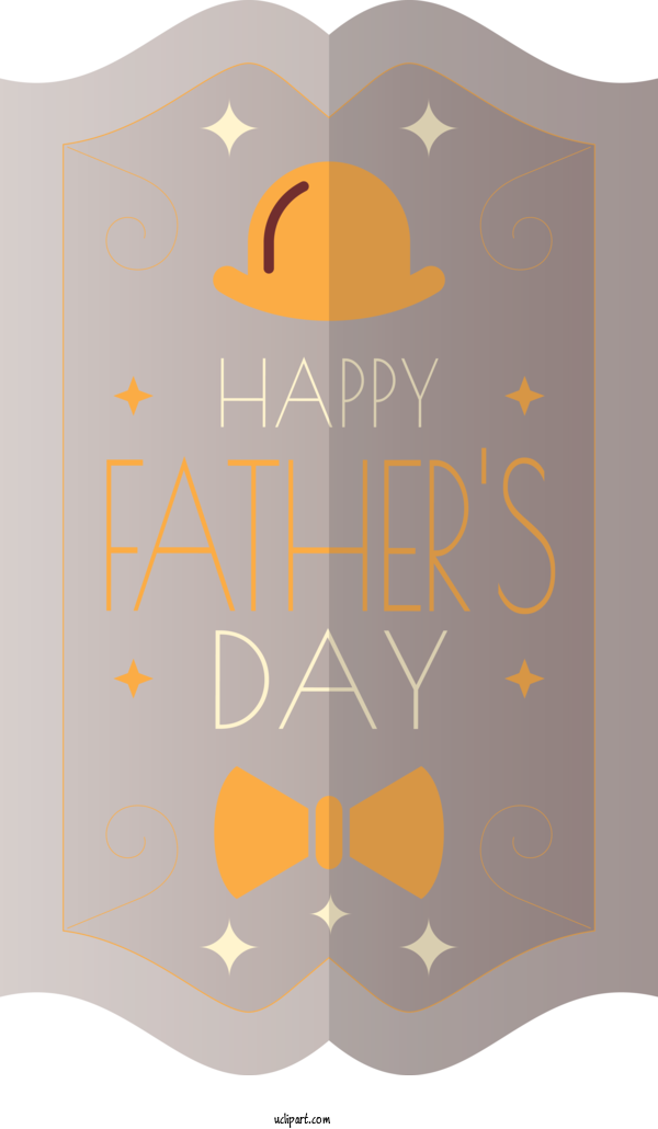 Free Holidays Pattern Yellow Font For Fathers Day Clipart Transparent Background