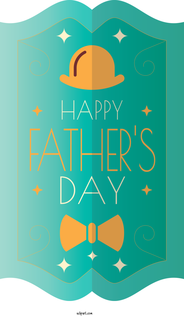 Free Holidays Logo Poster Green For Fathers Day Clipart Transparent Background