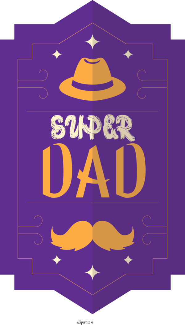 Free Holidays Logo Poster Purple For Fathers Day Clipart Transparent Background