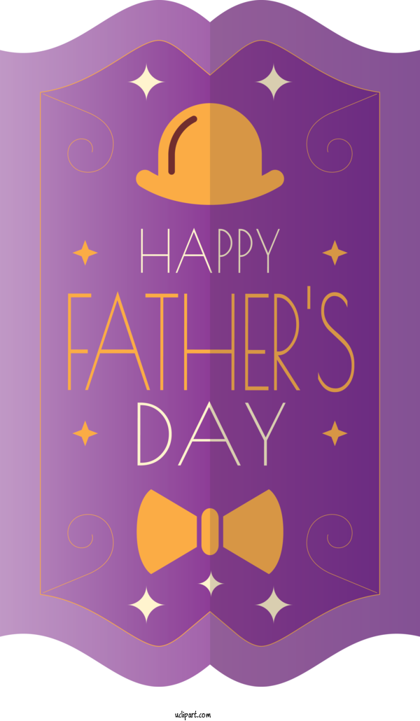 Free Holidays Logo Poster Purple For Fathers Day Clipart Transparent Background