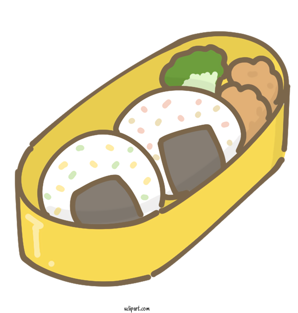 Free Food Bento Sushi For Japanese Food Clipart Transparent Background