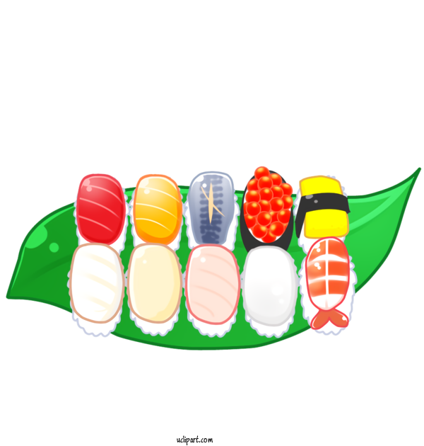 Free Food Black White Sushi For Japanese Food Clipart Transparent Background