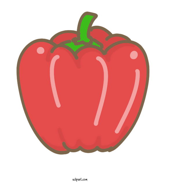 Free Food Tomato Peppers Bell Pepper For Vegetable Clipart Transparent Background