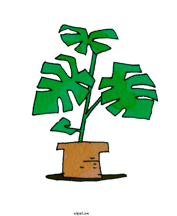 Free Nature Plant Stem Leaf Flowerpot For Plant Clipart Transparent Background
