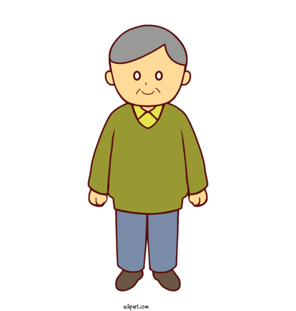 Free People Outerwear Human Character For Grandparents Clipart Transparent Background