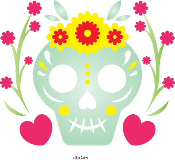 Free Holidays Floral Design Visual Arts Cut Flowers For Day Of The Dead Clipart Transparent Background
